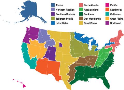 Joint Fire Science Program Fire Exchange Networks Map